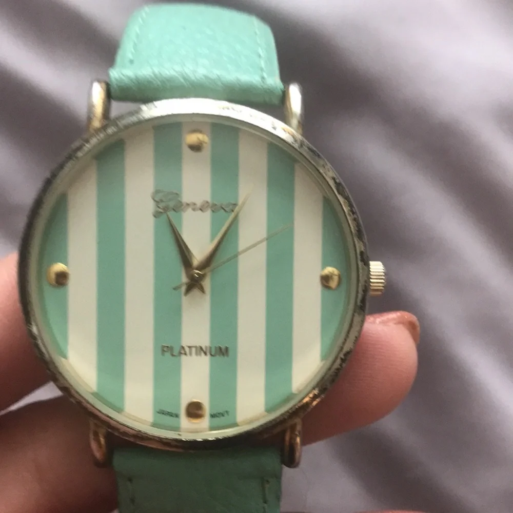 4 for $10 💗💗 Geneva teal and white watch